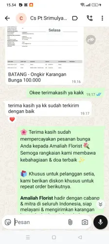 Testimonial Papan Bunga nagreg kendan