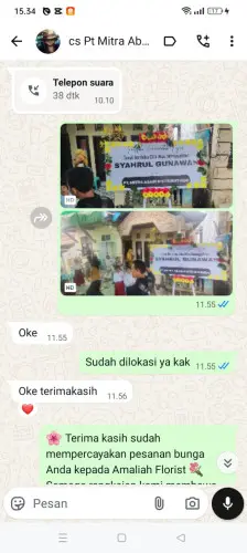 Testimonial Papan Bunga nagreg kendan