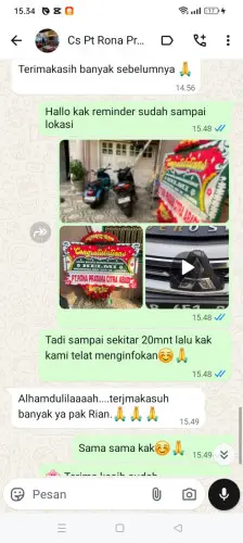 Testimonial Papan Bunga nagreg kendan